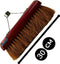 Synx Tools Bezem met steelhouder cocos/Kokos 30cm - Zaalveger - Kokos bezem Rode kap - Kamerveger -Kokos haren - Bezem binnen - Veger - Zonder Steel