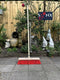 Synx Tools bezem Nylon Straatbezem 50cm - Bezem- Veger - Stadsbezem - Buitenbezem - Tuinartikelen - Bezem met steel 150cm - Buiten bezems - veger - Schoonmaken