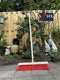 Synx Tools bezem Nylon Straatbezem 60cm- Buiten Bezems - Straatbezem Kunststof haren -Bezem met steel 150 cm - Schrobborstels - Buitenbezem