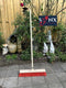 Synx Tools bezem Nylon Straatbezem 60cm- Buiten Bezems - Straatbezem Kunststof haren -Bezem met steel 150 cm - Schrobborstels - Buitenbezem