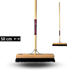 Synx Tools bezem Zachte Binnenbezem Zaalveger 50cm Paardenhaar - binnen bezem - Kamerveger - Zachte bezem 50 cm - Bezemsteel - Besem Veger schoonmaken - Bezems Binnen - Bezem zacht met Steel 150 cm
