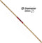 Synx Tools Bezemsteel Tauari 150cm - Bezemsteel - bezem / Zaalveger - Steel - Tuinbezem - Buitenbezem steel- Binnenbezem steel