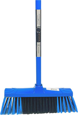 Synx Tools Binnenbezem Blauw - Zachte Bezems - Kamerveger - Besem Veger / Zachte Bezem met Steel 130cm - Binnen Bezem - Besem Veger - Schoonmaken