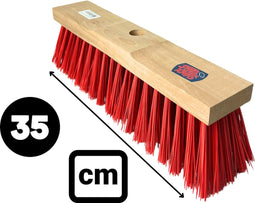 Synx Tools - Buiten Bezem 35cm - Bezems - Straatbezem Kunststof haren - Bezems - Schrobborstels - Buitenbezem - schoonmaakartikelen - Zonder Steel