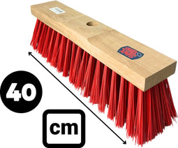 Synx Tools - Buiten Bezem 40cm - Bezems - Straatbezem Kunststof haren - Bezems - Schrobborstels - Buitenbezem - schoonmaakartikelen - Zonder Steel