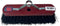 Synx Tools Colombobezem rood 30cm met steelhouder- bezems - Stadsbezem- Kunstvezel haren - Straatbezem haren - Bezems Buiten - Schrobborstels - Buitenbezem - schoonmaakartikelen - Zonder Steel