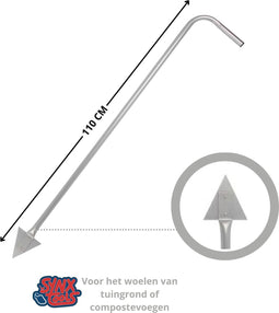 Synx Tools Compostwoeler - compostpook - compostbak - compost verluchter metaal - compostvat -