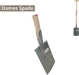 Synx Tools Dames Spade Lichtgewicht - Schoppen/Spaden - Met Opstapje - Bats - Tuinschop - Schop - bodembewerkers - Met Essenhout steel 85cm