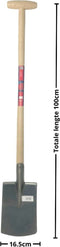 Synx Tools Dames Spade Lichtgewicht - Schoppen/Spaden - Met Opstapje - Bats - Tuinschop - Schop - bodembewerkers - Met Essenhout steel 85cm