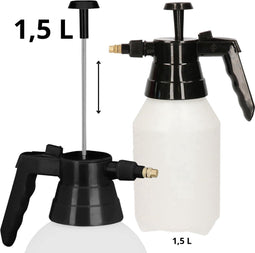 Synx Tools Drukspuit 1.5 L Hogedruk plantensproeier - Drukspuit - 1.5 liter - Verstuiver - plantenspuit / bewatering - onkruidspuit - Regelbare Sproeikop