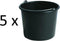 Synx Tools Emmer 5x Bouwemmer 12L Voordeelpakking XXL Zwart - huishoudemmer - Bouwemmers/Bouwartikelen - Huishoudemmers - Schoonmaakemmers - Klusemmer - Schoonmaak emmer