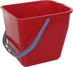 Synx Tools Emmer Rood - Mopwagen - Werkwagen - Schoonmaak/Schoonmaakartikelen - Rolemmers - 10 Liter