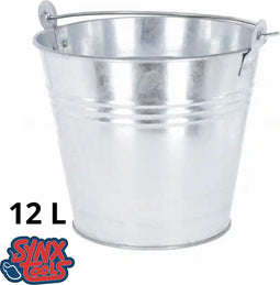 Synx Tools Emmer - Verzinkt - ijsemmer - 12L - houtskool emmer - Schepemmer - ijsblokjesemmer - decoratieve bakken