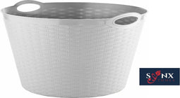 Synx Tools Flexibele emmer Wit wasmand 35 liter - Opbergmand - Wassorteerder - Wasmanden - Flexibele emmers - Wasmanden - Wasbox - Grote teil Wassen - Laundry Basket