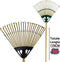 Synx Tools Gazonhark Bamboe hark - Bladhark - Bodembewerkers - Harken - Gazon 460x330 mm - Incl. Steel 120 cm