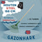 Synx Tools Gazonhark Groen Bladhark met steel - Tuinruimer - 22 tanden | Groen - Verzinkt - Harken / hark met Houten steel 150 cm