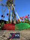 Synx Tools Gazonhark Met steel 150cm bladhark - Tuinruimer - Harken - 23 Tanden - Grashark- Gazon - Kunststof Blauw/Groen/Rood - Hark