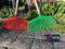 Synx Tools Gazonhark Met steel 150cm bladhark - Tuinruimer - Harken - 23 Tanden - Grashark- Gazon - Kunststof Blauw/Groen/Rood - Hark