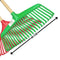 Synx Tools Gazonhark Met steel 150cm bladhark - Tuinruimer - Harken - 23 Tanden - Grashark- Gazon - Kunststof Blauw/Groen/Rood - Hark