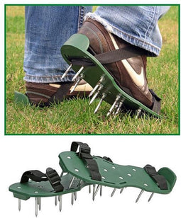 Synx Tools Gazonpriksandalen gazonprikker - Groen - Gazonbeluchters - Verticuteerroller Graszaad - Gazonverluchter - Beluchter