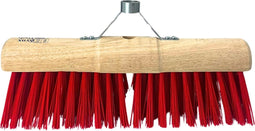 Synx Tools Gemeente bezem Nylon 45cm met steelhouder - bezems - buiten bezem -Harde haren/Veger - Ronde kop - Gemeentebezem - Zonder Steel