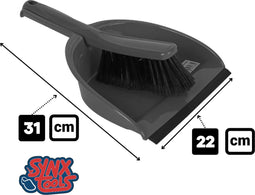 Synx Tools Handveger en blik Grijs Stoffer en blik - Kunststof - Stoffer & blik- veger en blik - Dustpan & Brush - Breedte 22 cm