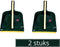 Synx Tools Handveger en blik Groen lipje - 2 Stuks - Stoffer en Blik - Bezem - Schoonmaakartikelen - bezem buiten- veger en blik