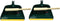 Synx Tools Handveger en blik Groen lipje - 2 Stuks - Stoffer en Blik - Bezem - Schoonmaakartikelen - bezem buiten- veger en blik