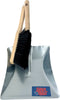 Synx Tools Handveger en blik Luxe Metaal Stoffer en Blik - Zwart - Bezem - Schoonmaakartikelen - bezem binnen - veger en blik