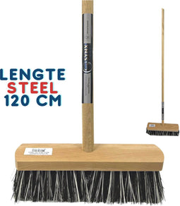 Synx Tools Harde Bezem Old Dutchie - Tuinbezem - Milieuvriendelijke bezem - Old Dutchie Model - Straatbezem - Bezems - Besem Veger - Buiten Bezem met steel 120 cm - Schoonmaakartikelen - Schrobborstels