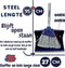 Synx Tools Hotel stoffer en blik set van 2 - Stoffer & Blik - Synx Tools Stoffer en Blik met lange stelen 95 cm Blauw Kunststof - Stoffer Blik set - Stoffer en blik sluitend model - Schoonmaak artikelen - Bezem / Veger en blik met lange steel