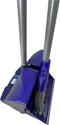 Synx Tools Hotel stoffer en blik set van 4 - Stoffer & Blik - Synx Tools Stoffer en Blik met lange stelen 95 cm Blauw Kunststof - Stoffer Blik set - Stoffer en blik sluitend model - Schoonmaak artikelen - Bezem / Veger en blik met lange steel