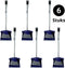 Synx Tools Hotel stoffer en blik set van 6 - Stoffer & Blik - Synx Tools Stoffer en Blik met lange stelen 95 cm Blauw Kunststof - Stoffer Blik set - Stoffer en blik sluitend model - Schoonmaak artikelen - Bezem / Veger en blik met lange steel