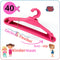 Synx Tools Kinder Kledinghangers - Kleerhangers - 20 stuks - Hanger - roze kleurenMix - kledinghangers baby - kinderkleding hangers - Babykleding - babykameraccessoires - 18CM-28CM-x0,5CM