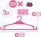 Synx Tools Kinder Kledinghangers - Kleerhangers - 20 stuks - Hanger - roze kleurenMix - kledinghangers baby - kinderkleding hangers - Babykleding - babykameraccessoires - 18CM-28CM-x0,5CM