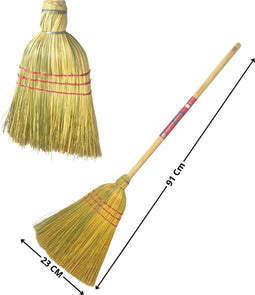 Synx Tools kinder mixstrobezem - bezems - kinder bezem - bezem kind - speelgoed bezem - Lengte 91cm
