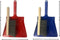 Synx Tools kinder stoffer en blik set van 2 - Handveger en blik - Metaal - Blauw en Rood - kinderbezem - stoffer en blik kinderen - bezems