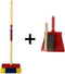 Synx Tools Kinderbezem Geel/blauw set 3 delig- Bezems - Buitenspeelgoed / Speelgoed - tuinierspeelgoed - Schepjes - Kinderen - Totale lengte 76cm