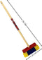 Synx Tools Kinderbezem Geel/blauw set 3 delig- Bezems - Buitenspeelgoed / Speelgoed - tuinierspeelgoed - Schepjes - Kinderen - Totale lengte 76cm