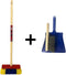 Synx Tools Kinderbezem Geel/blauw set 3 delig blauw- Bezems - Buitenspeelgoed / Speelgoed - tuinierspeelgoed - Schepjes - Kinderen - Totale lengte 76cm