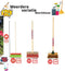 Synx Tools Kinderbezem Nylon Junior - Bezems - Buitenspeelgoed / Speelgoed incl. Steel 57cm - tuinierspeelgoed - Schepjes - Kinderen - Totale lengte 65cm