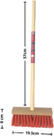 Synx Tools Kinderbezem Nylon Junior set van 2 - Bezems - Buitenspeelgoed / Speelgoed incl. Steel 57cm - tuinierspeelgoed - Schepjes - Kinderen - Totale lengte 65cm