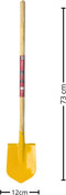 Synx Tools Kinderschopje Mini Spade geel - Kinderspade - schepjes - Bats / Spade - Buitenspeelgoed - Tuinierspeelgoed - Zandbakspeelgoed - Speelgoed - Schopje - Kinderen - Totale lengte 73cm