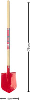 Synx Tools Kinderschopje Mini Spade rood - Kinderspade - schepjes - Bats / Spade - Buitenspeelgoed - Tuinierspeelgoed - Zandbakspeelgoed - Speelgoed - Schopje - Kinderen - Inclusief Steel 75cm