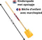 Synx Tools Kinderspade met opstapje Geel - Kinderspade - schepjes - Bats / Spade - Buitenspeelgoed - Tuinierspeelgoed - Zandbakspeelgoed - Speelgoed - Schopje - Kinderen - Totale lengte 73cm