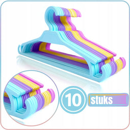 Synx Tools kledinghangers kinder - Kleerhangers - 10 stuks - Hanger - Mix kleuren - Kinderkleding - Babykleding - babykameraccessoires - 18CMx28CMx0,5CM