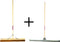 Synx Tools kokos Zachte Bezem 90cm & Vloertrekker 100cm – Bezem met steel 160cm - Cocosharen – Trekker met steel 150cm - Waterkeerrand