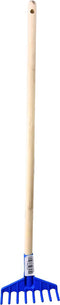 Synx Tools kunststof Kinder Hark - Buitenspeelgoed / Speelgoed - Inclusief steel 75cm - Tuinierspeelgoed - Zandbakspeelgoed - Kinderenartikelen - Tuinartikelen - Inclusief steel 80cm.