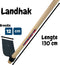 Synx Tools landhak Gesmeed 12cm - hak - Onkruidhak- tuingereedschap - bodembewerkers - Handschoffel met essenhouten steel 130cm