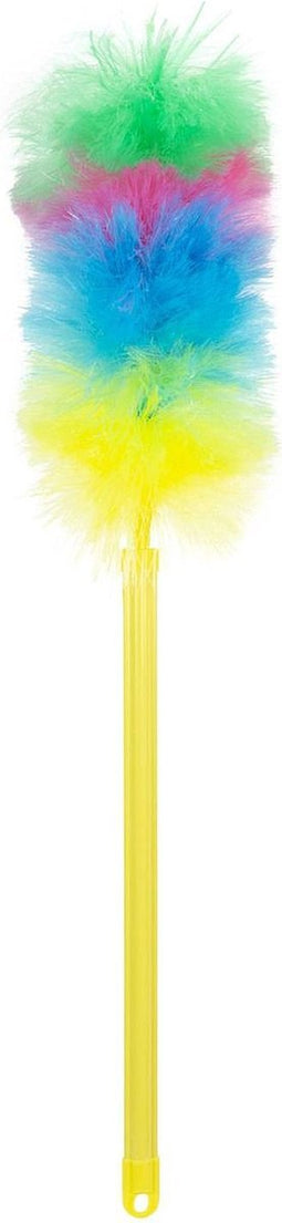 Synx Tools Luxe Plumeau Geel uitschuifbaar - Stoffer - Bezem - plumeau uitschuifbaar - plumeau met telescoopsteel - ragebol- Lengte 79cm - 106cm